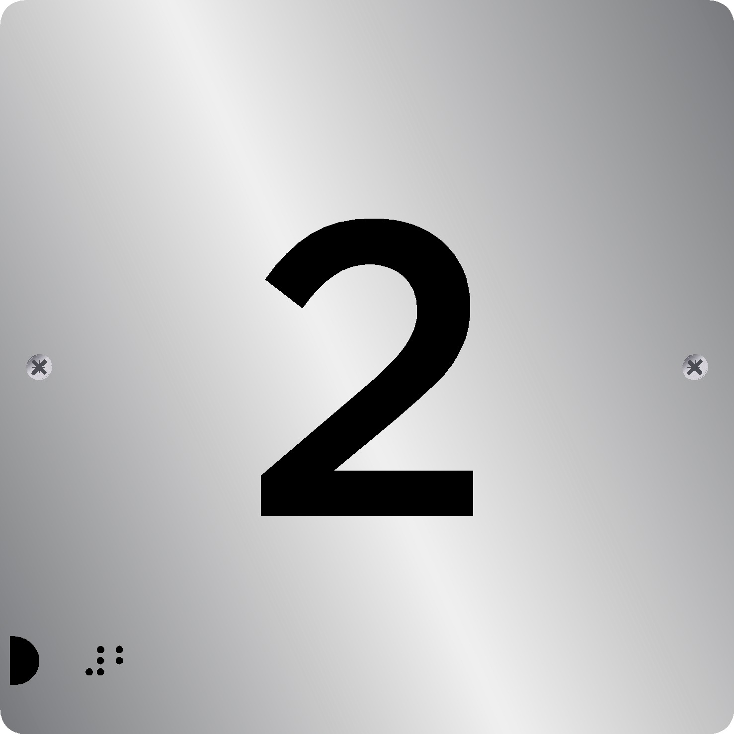 Number 2 sign | Braille Signs