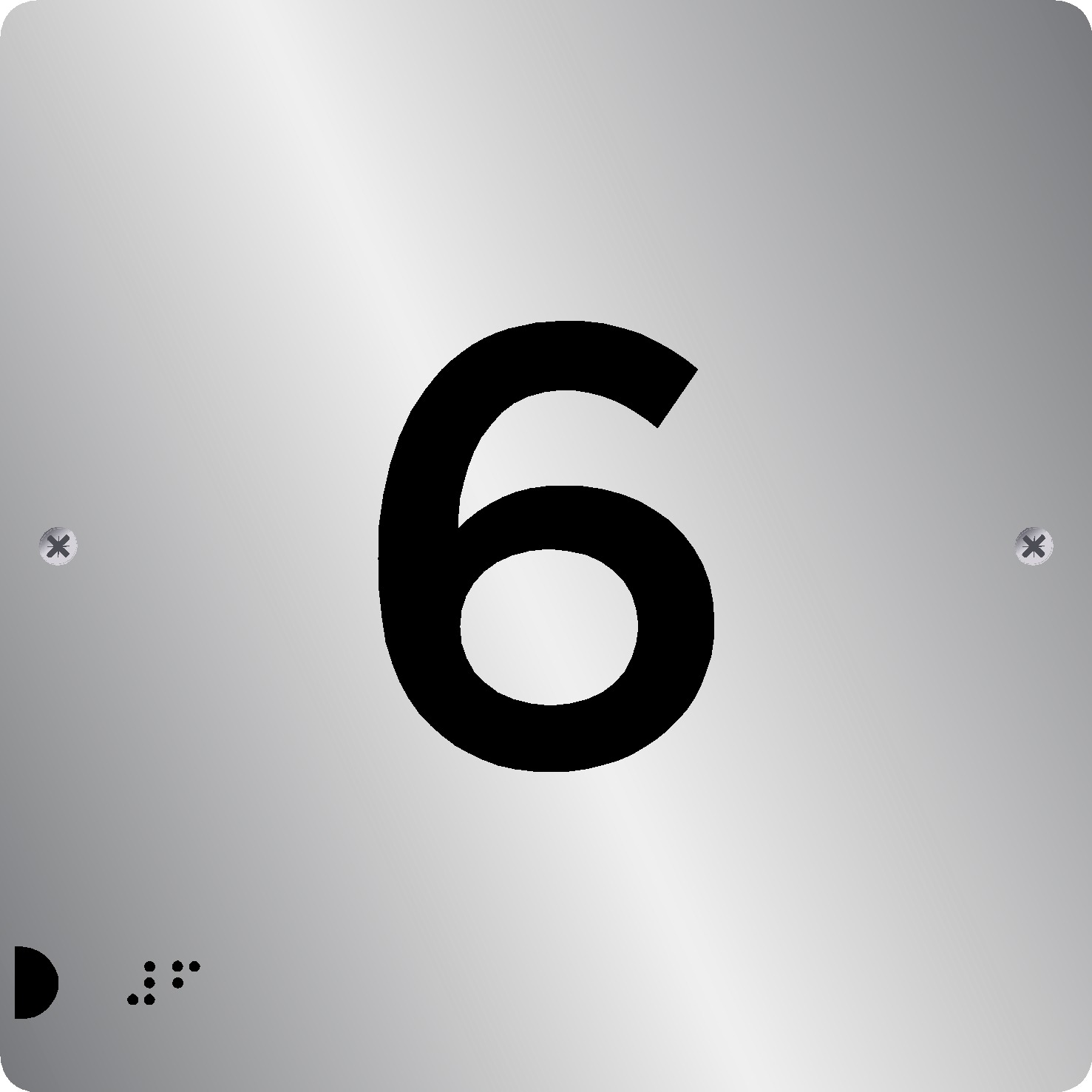 Number 6 sign | Braille Signs
