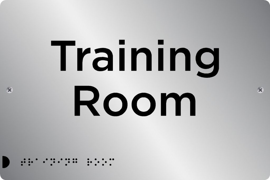 Training Room sign Braille Signs
