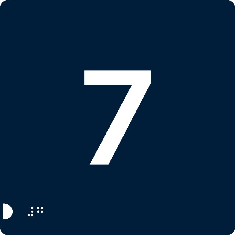 Number 7 sign | Braille Signs