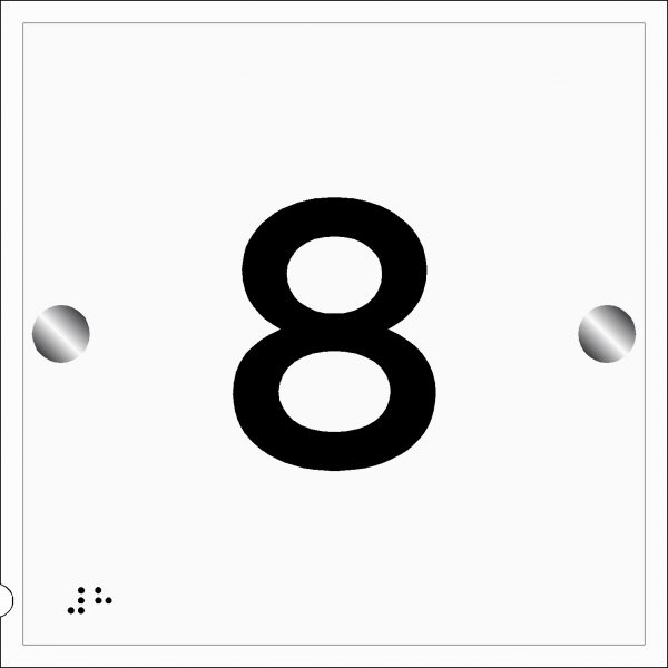 Number 8 sign | Braille Signs