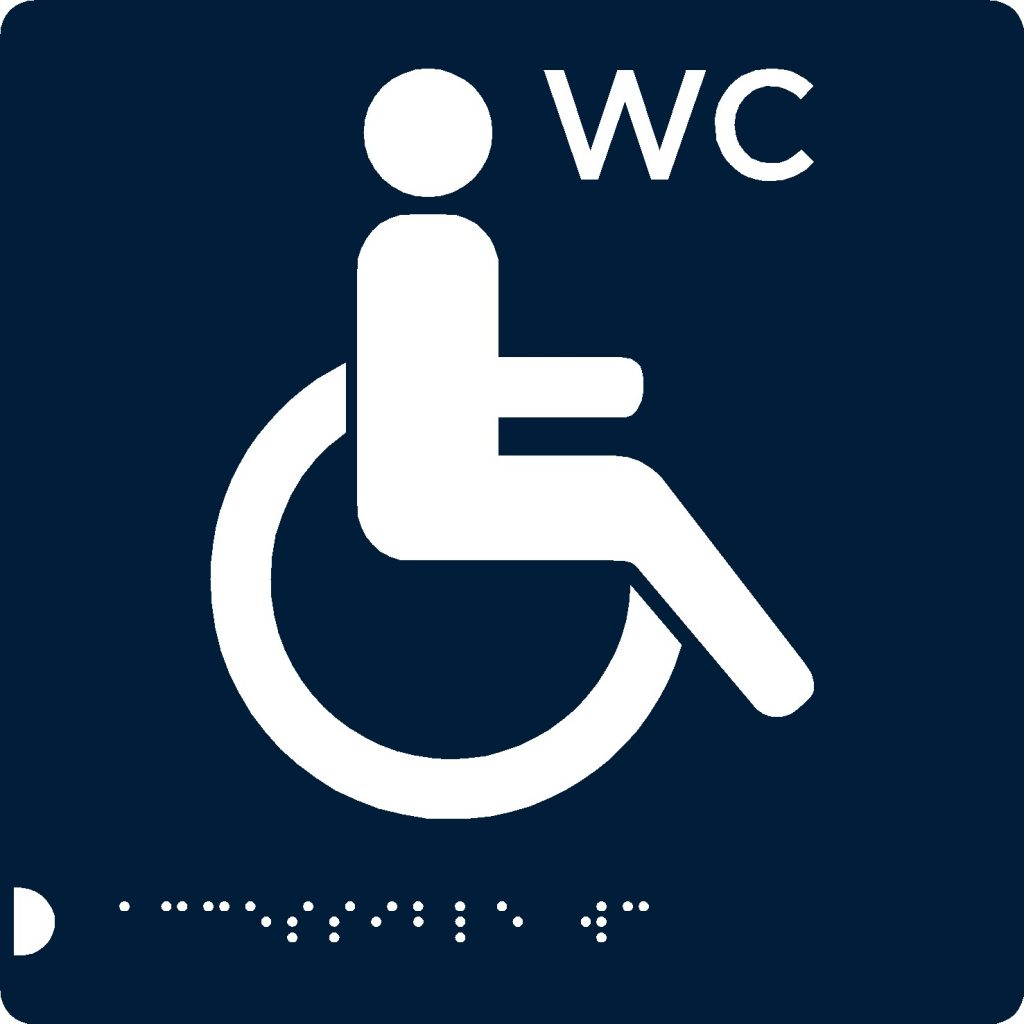 Accessible WC sign Braille Signs